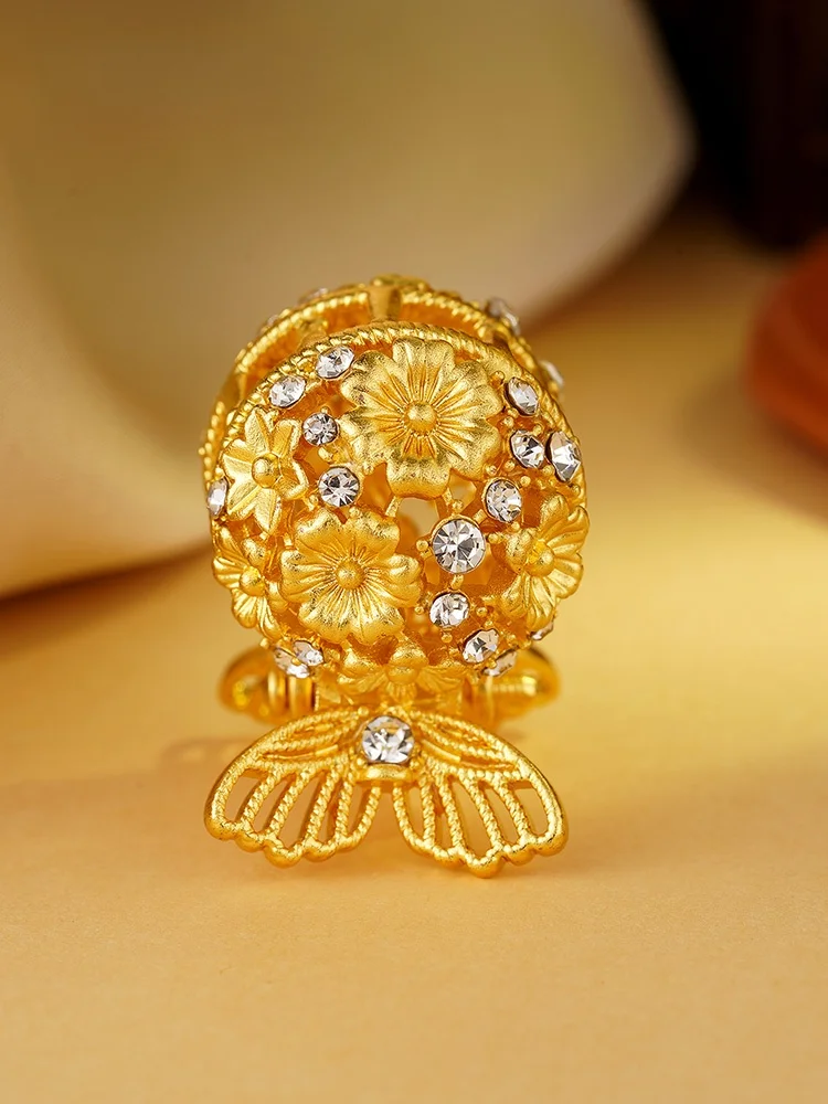 Creative National Museum of China Gold Hairpin Hair Clip  Clip Ring Gift New Chinese Style Birthday Celebration Supplies