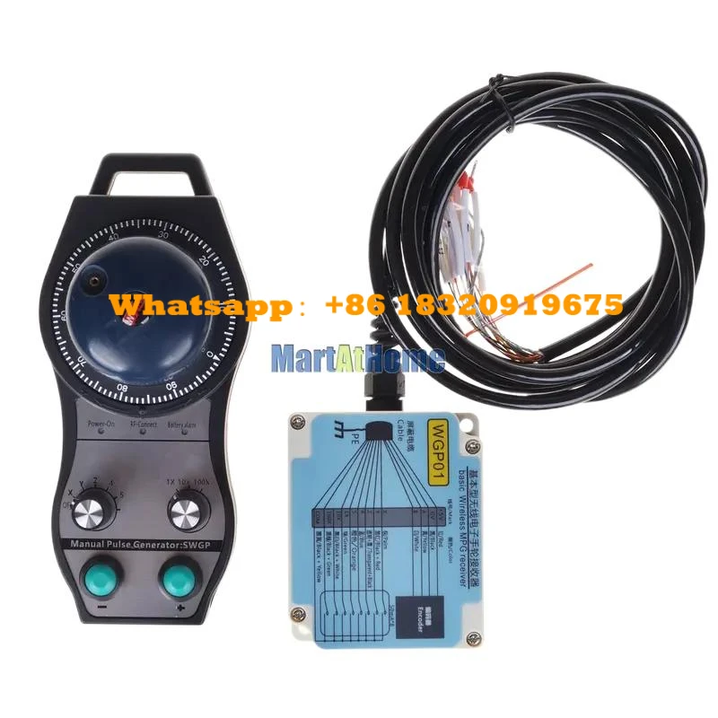 STWGP General 5 Axis Wireless Electronic MPG Manual Pulse Generator Support MITSUBISHI, SIEMENS, FANUC, FAGOR, NUM, LNC, FUTURE,