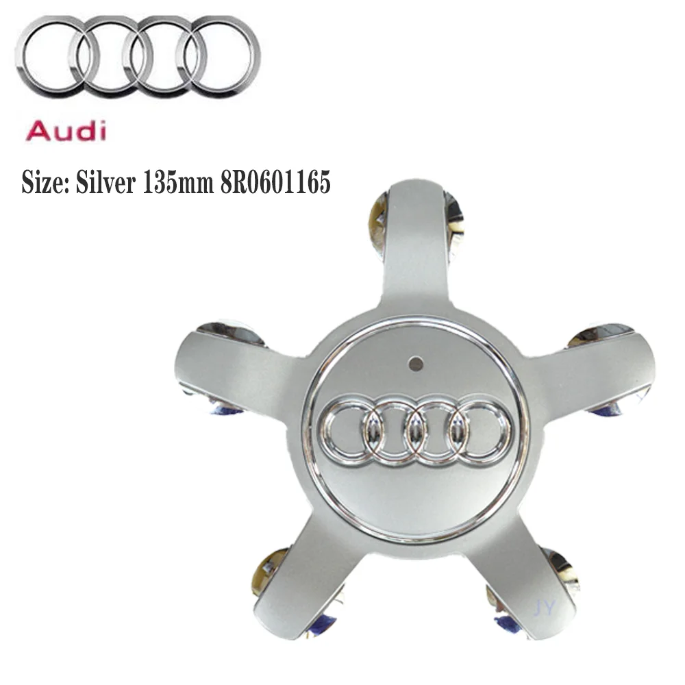 4pcs 135MM Car Hub Caps 4F0601165 8R0601165 For Audi A4 A5 A6 A7 Q3 Q5 A3 S5 Accessories Auto Wheel Center Cap Hubcap Rim Covers