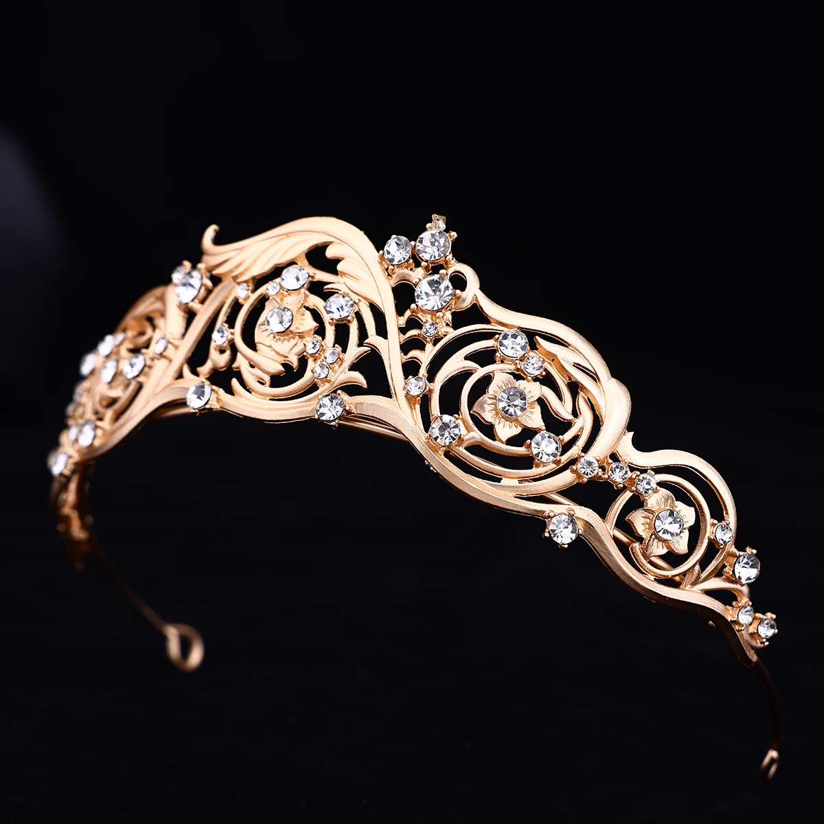 Baroque Vintage Gold  Tiaras And Crowns Crystal Rhinestone Bridal Wedding Hair Accessories For Princess Queen Women Diadems image 6