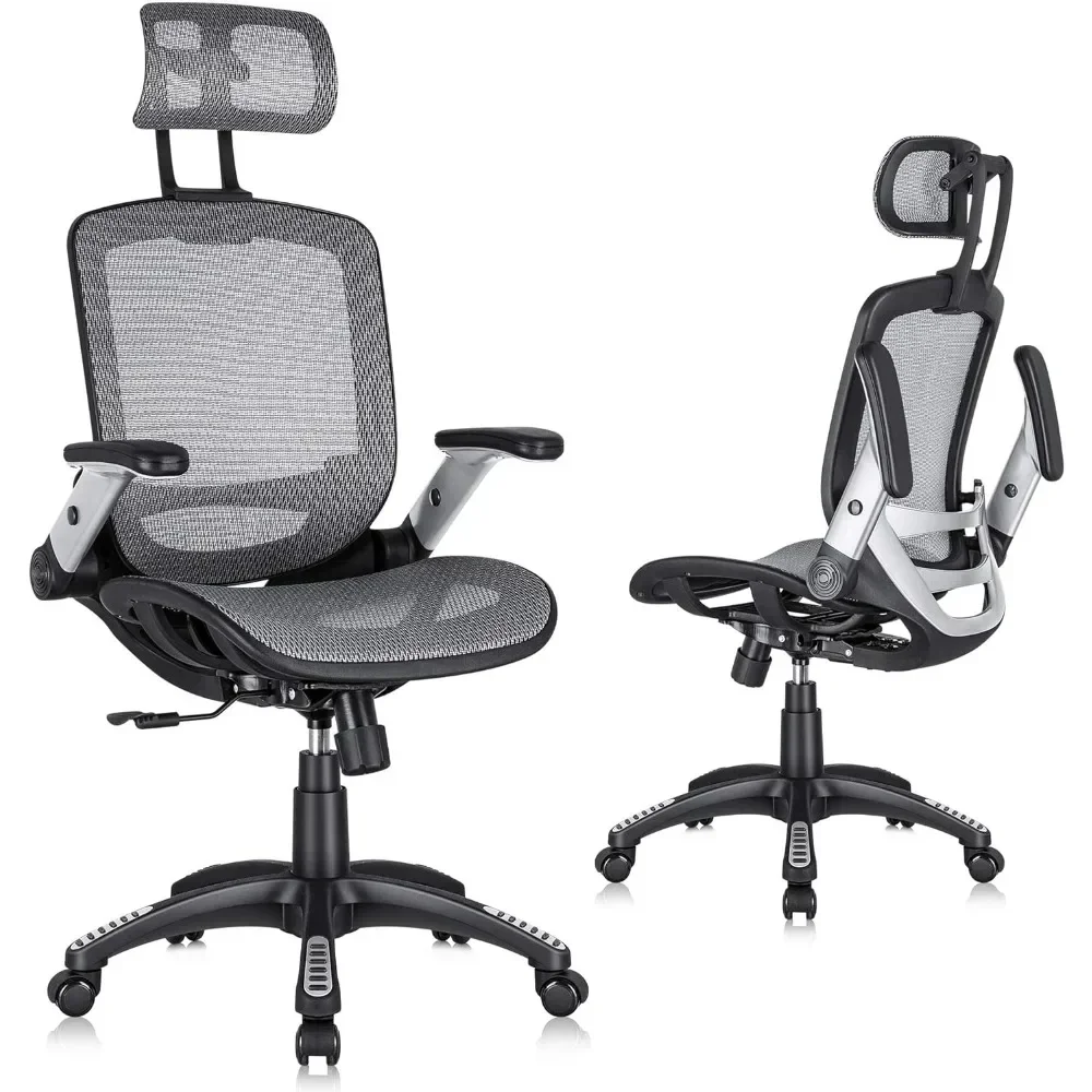 

Ergonomic Mesh Office Chair, High Back Desk Chairs, Swivel Computer Task Chairs with Adjustable Headrest, Office Chair