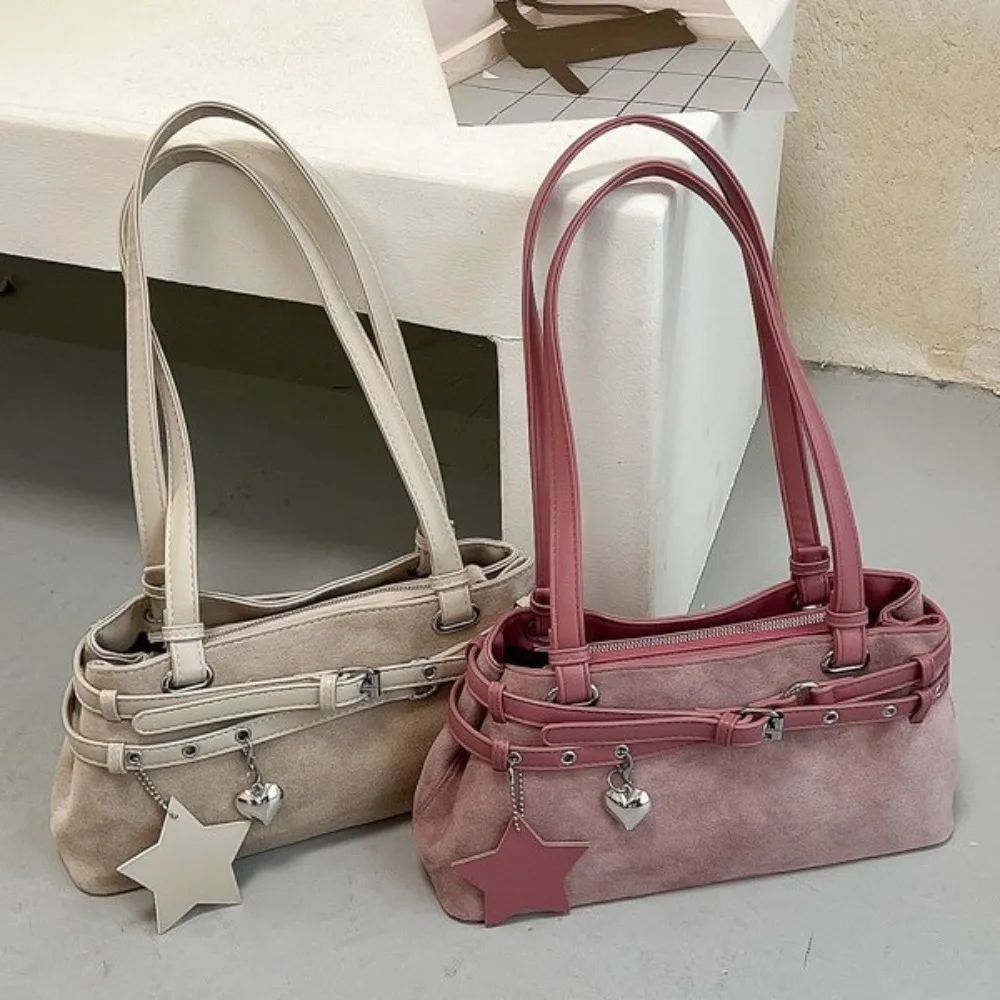 Vintage Hobo Boston Bag for Schoolgirl Trendy Shoulder Handbag Premium Commuter Top Handle Purse Chic Minimalist Underarm Tote