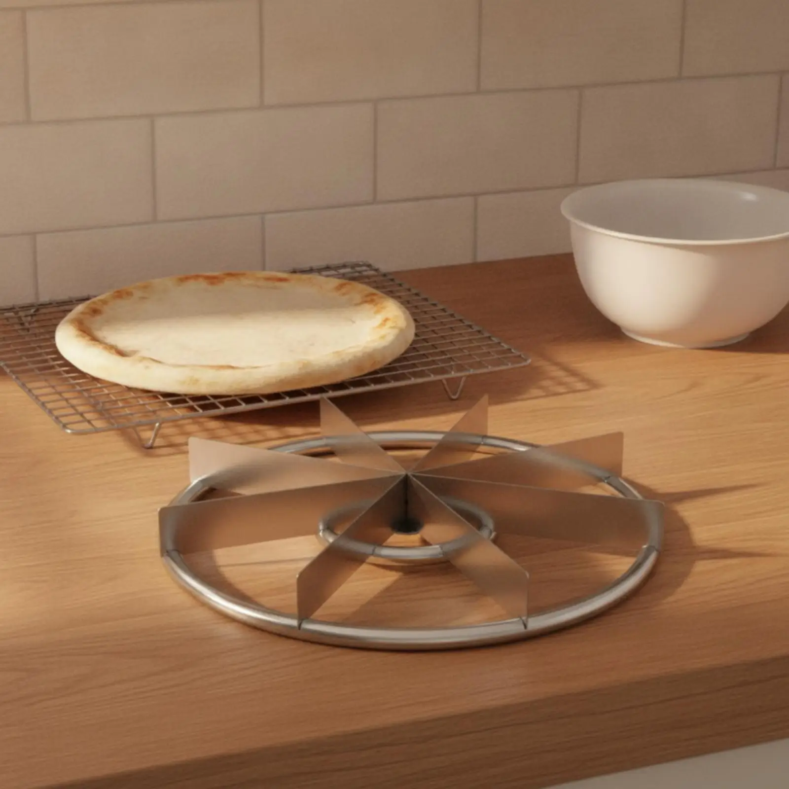 Innovative Multi Blade Pizza Cutter Stainless Steel Slicer Wheel for Home Kitchen and Pizzeria