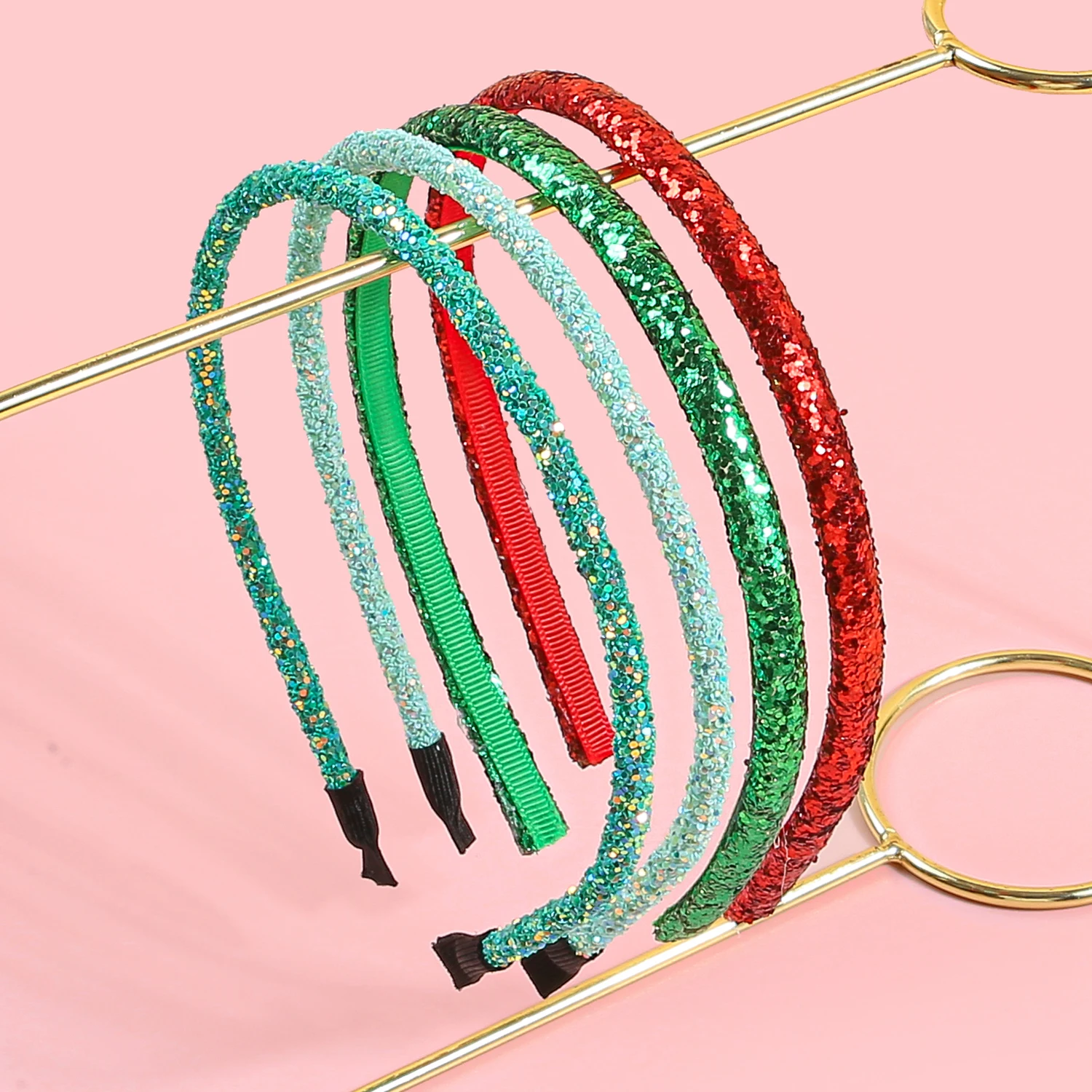 4/12 قطعة عقال بريق الترتر الملونة للفتيات لطيف الشعر هوب هالوين عيد الميلاد حفلة ديكو إكسسوارات الشعر للأطفال النساء