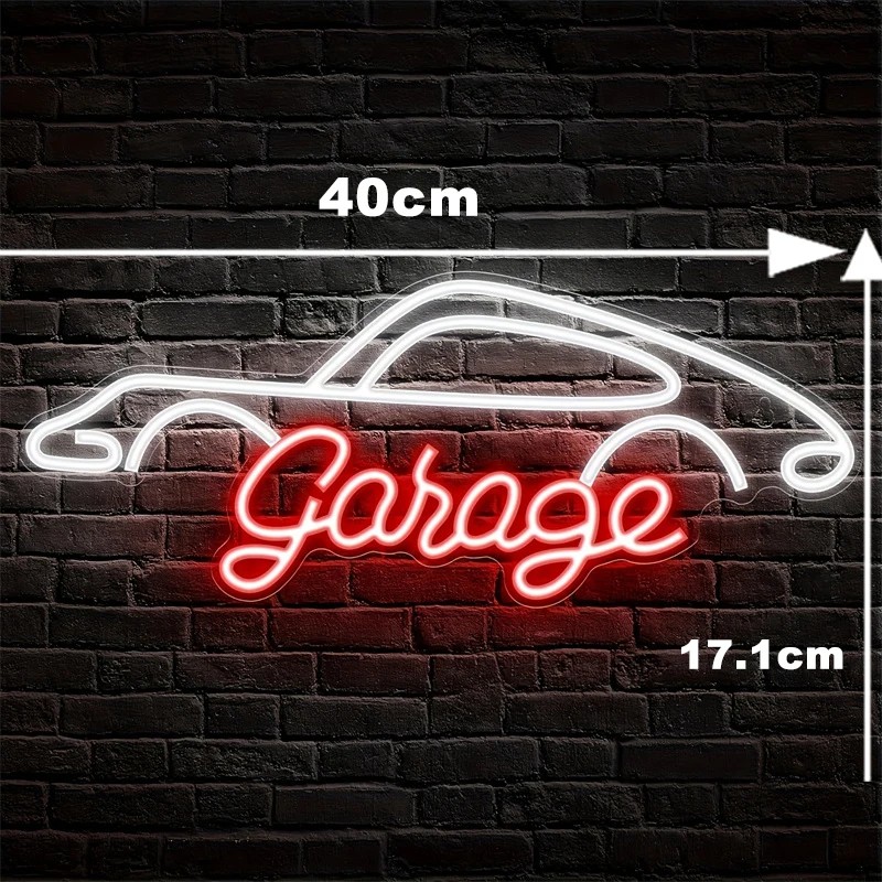 Garage Multi Color LED Neon Sign Design Switch Control USB Powered No Battery Required for Home Bar Shop Decor Repair Neon Light