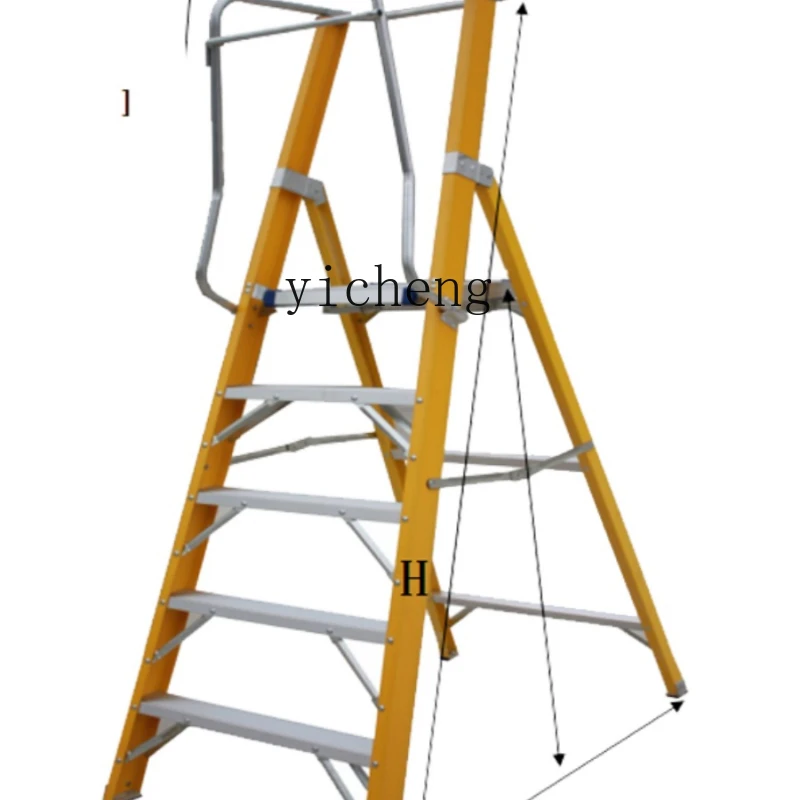 

ZF Aluminum Alloy Climbing Ladder FRP Insulation Engineering Ladder Folding Thickening Safety Ladder