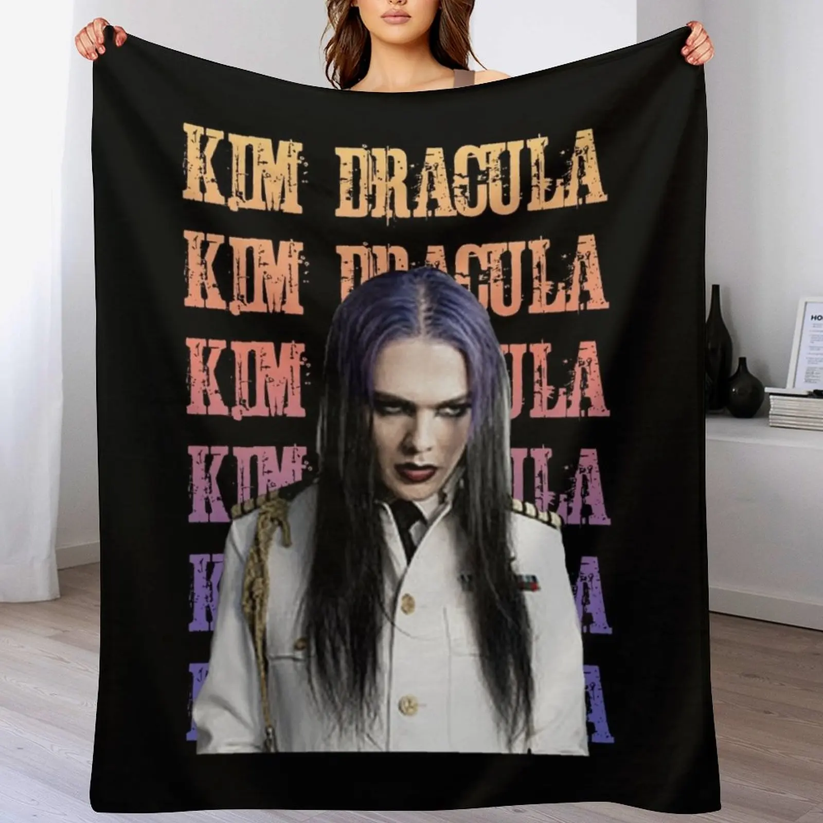 

KIM DRACULA Throw Blanket Luxury St Beach Thermals For Travel Bed covers Blankets