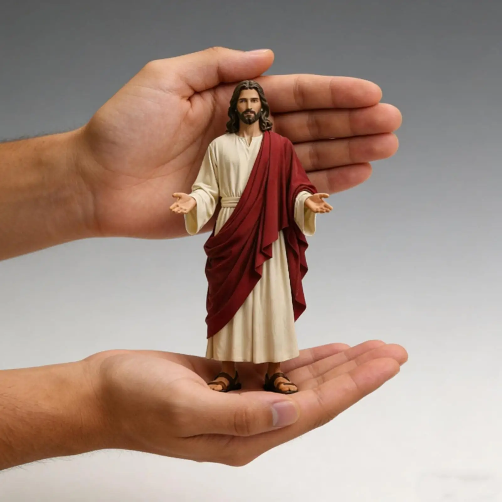 Figuras de Jesucristo, decoración religiosa, escala 1/6, estatua de Jesucristo con brazos abiertos para el hogar, apartamento, oficina, entrada, TV