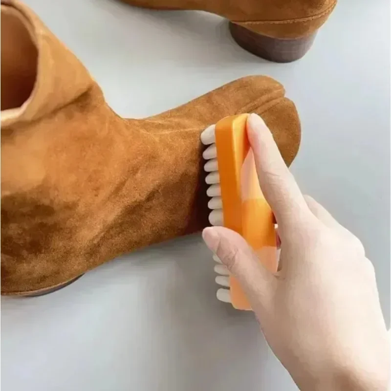 Leather Brush for Suede Boots Bags Scrubber Cleaner White Rubber Crepe Shoe Brush Household Necessary High Quality