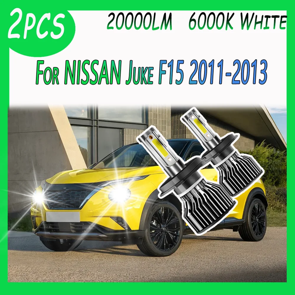 

2X LED Headlight 20000LM Plug And Play Front Lights 120W Turbo Auto Lights 12V Car Headlamps For NISSAN Juke F15 2011 2012 2013