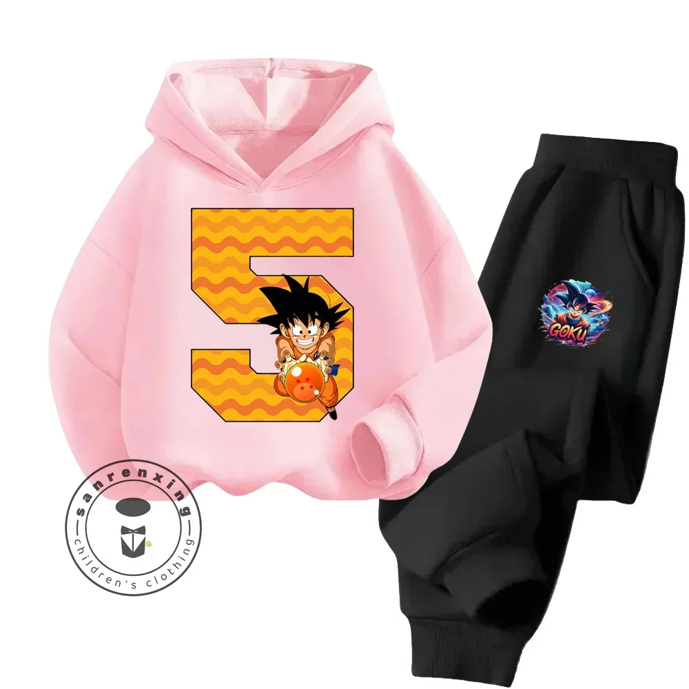 

Elastic Long Sleeve Fashionable Tops Lovely Dragon Ball Pattern Suitable for Kids Trendy Design Fall Winter Hoodie Tracksuit