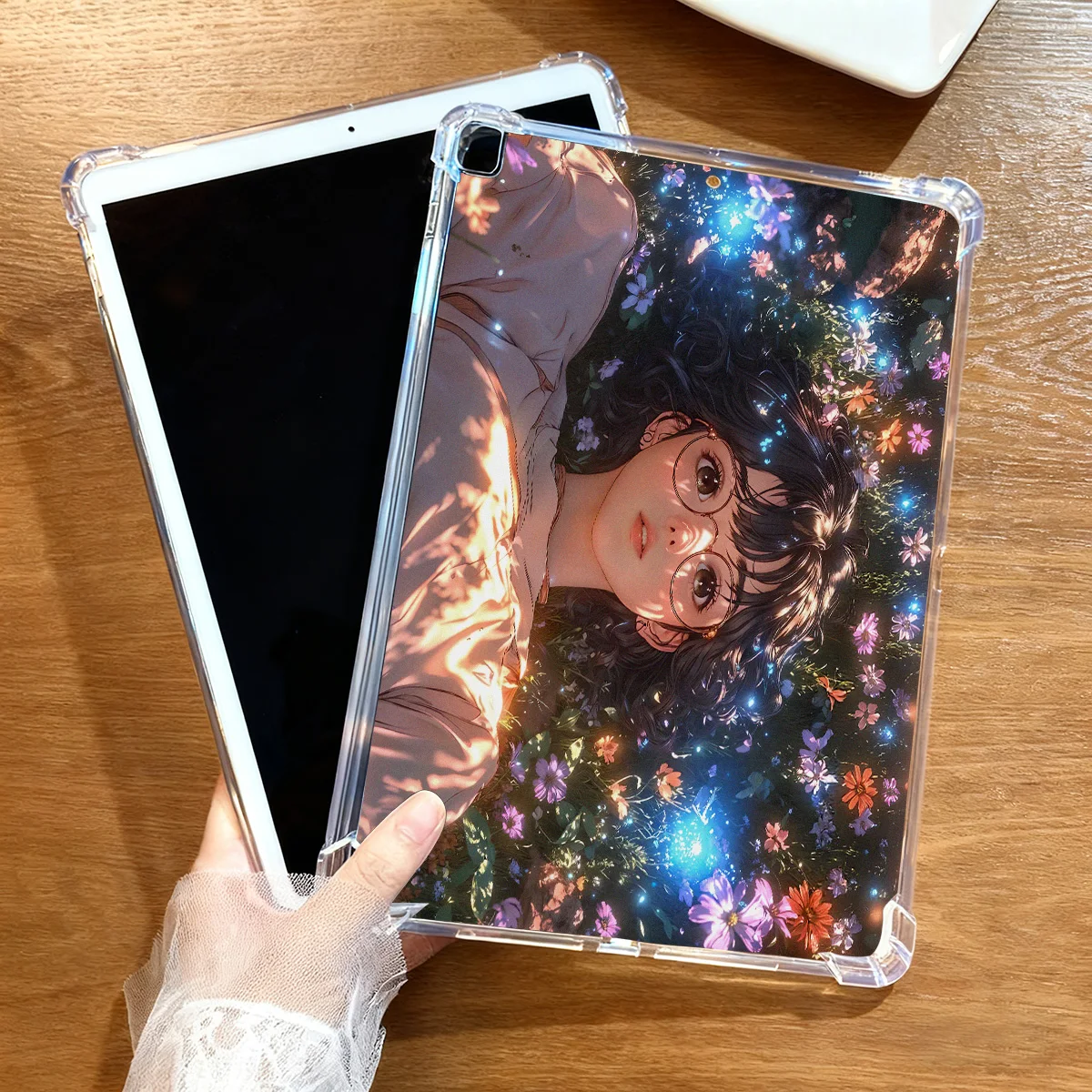 Cartoon Girl Tablet Case For iPad Pro 12.9 13 11 inch 9.7 iPad 11 10.9 6 5 10.2 4 3 2 Air 13 11 2 1 Mini 7 6 5 4 3 2 Cover Funda