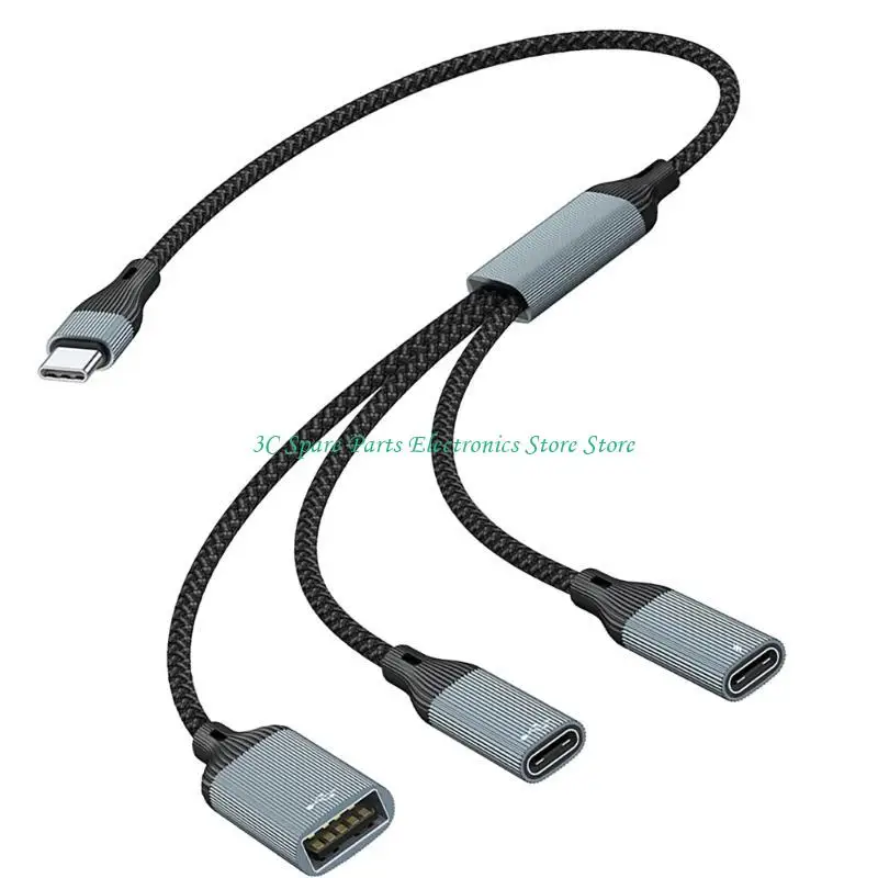 SZ Type C Splitter Adapter with 60W Power Delivery and Fast Speed Data Transfer for Device Connectivitys