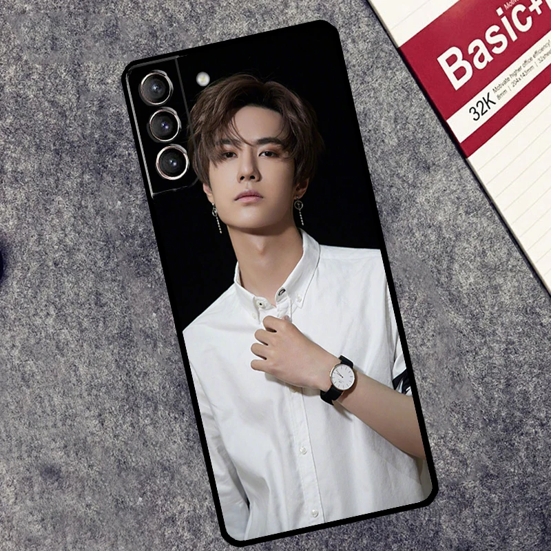 Capa Wang Yibo para Samsung Galaxy, Capa S24 S23 S22 S21 Plus Ultra Note 20 S9 S10 Note 10 S20 S21 FE