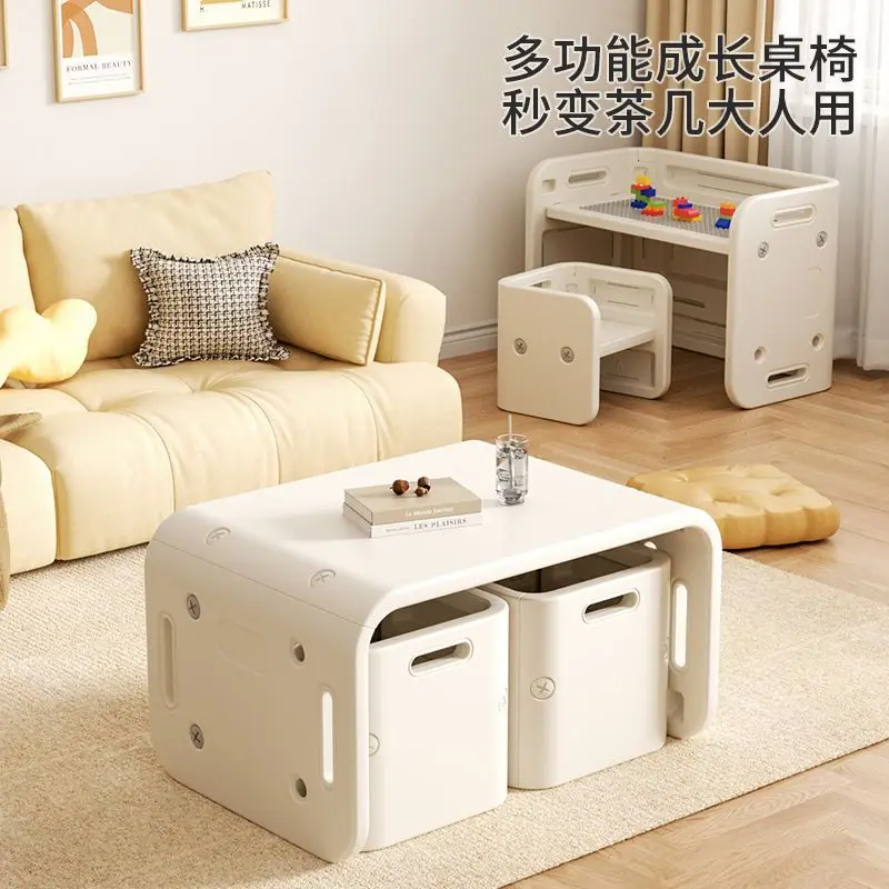 Children's study table and chair set household children primary school children toy table boys and girls simple peanut building