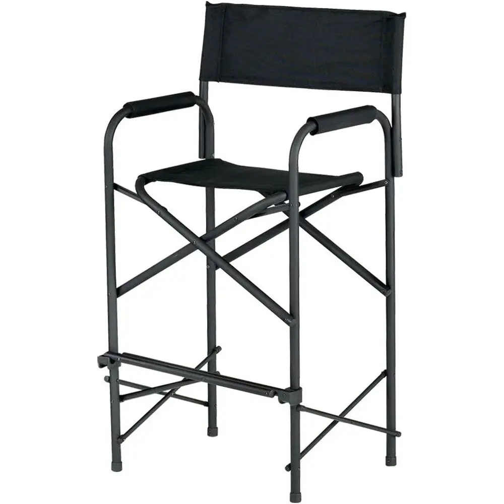 

Tall DirectChair, Seat 31” High, Padded Armrests and Storage Bag, Black