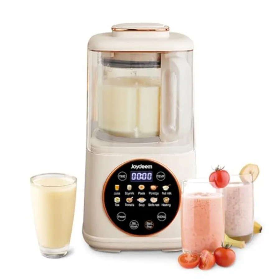 

JD-J03 8-скоростной звукоизоляционный блендер для горячего и холодного соевого молока, 1100 мл, белый с контролем температуры, 12 часов, предустановленный, без фильтра