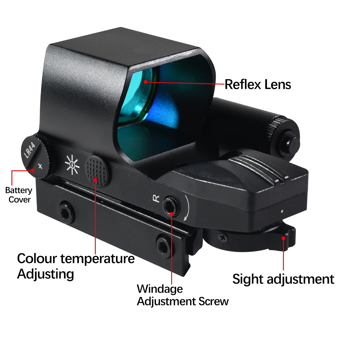 Tactical Red Dot Sight With red laseru Sight tdoor Hunting Optics Riflescope Reflex Air  Rifle Scope for 20mm Picatinny Rail