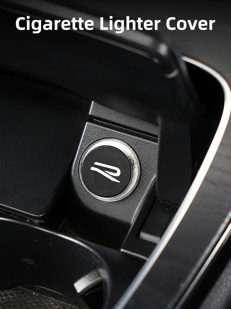Metal Car Cigarette Lighter Cover Decorative Cover DustProof Dust Cover Auto Accessories For VW R Golf Passat GTI Tiguan Sharan
