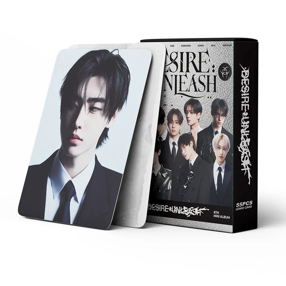55 Uds Kpop Idol Boy Group nuevo álbum ROMANCE:UNTOLD Lomo tarjetas JUNGWON HEESEUNG JAY SUNOO SUNGHOON NI-KI tarjetas fotográficas regalo para seguidores