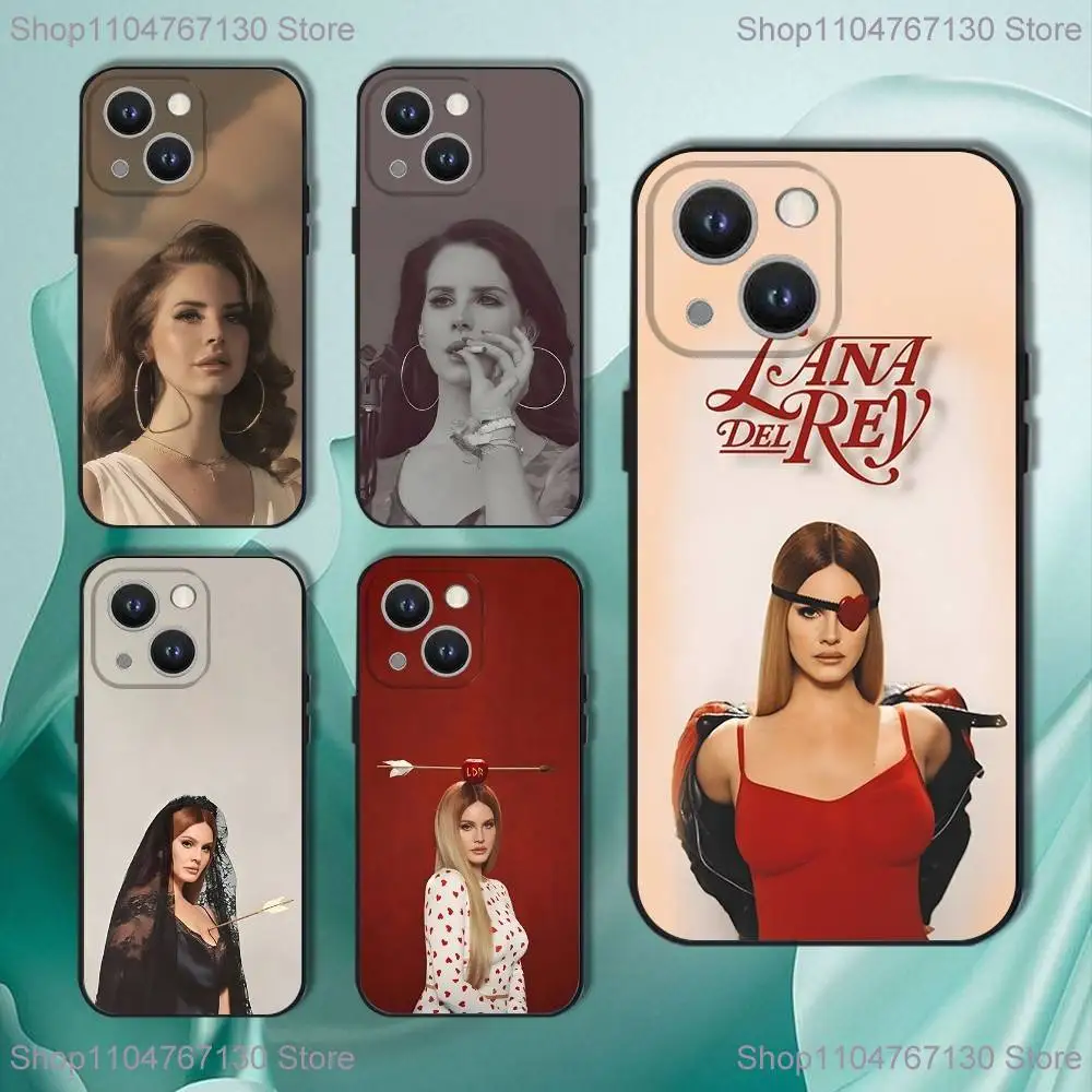 

Singer L-Lana Del R-Rey Phone Case For iPhone 16,15,14,13,12,11,Pro,XS,Max,XR,Plus,E,SE4,Mini Black Soft Cover