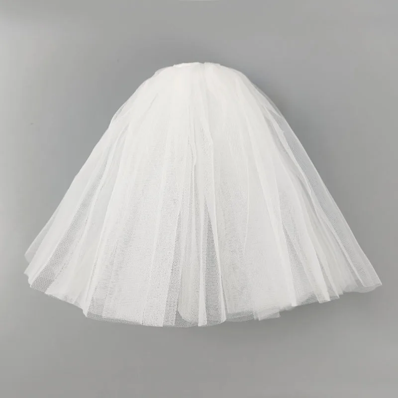 White Slip For Barbie Doll Petticoat Wedding Dress Underskirt Clothes Outfits 1/6 BJD Dollhouse Accessories Baby DIY Toy