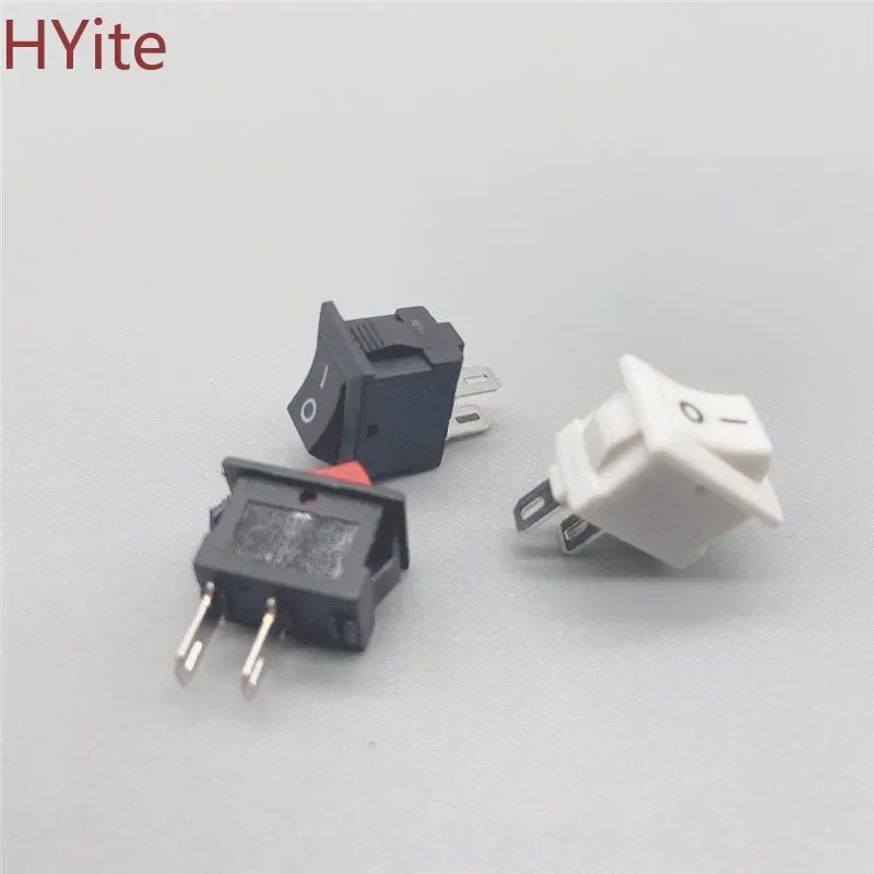 10Pcs Push Button Switch 10x15mm SPST 2Pin 3A 250V KCD11 Snap-in On/Off Boat Rocker Switch 10MM*15MM Black Red and White