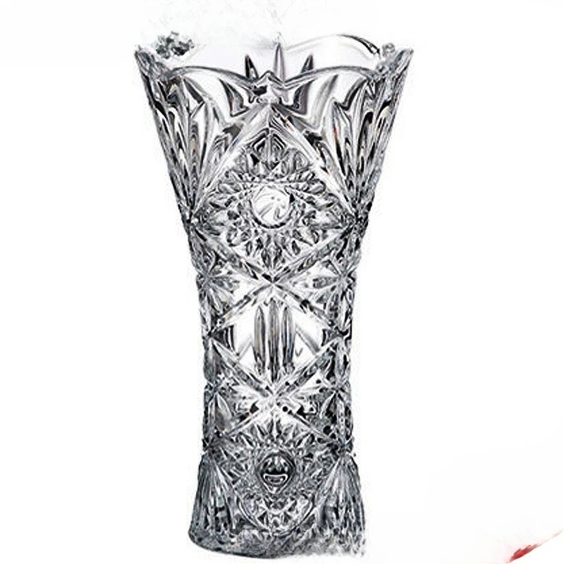 

Crystal glass light luxury desktop coffee table vase