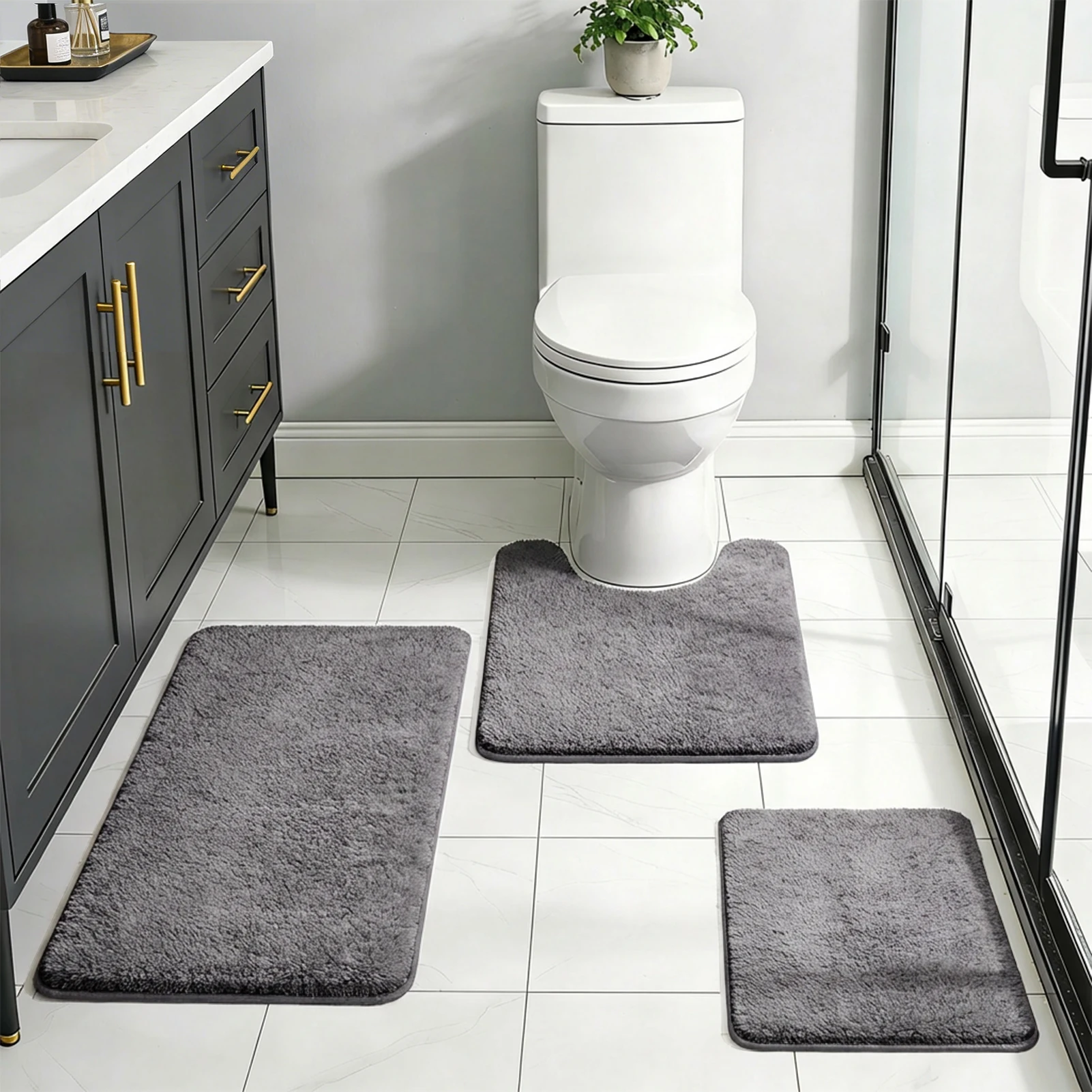 Alfombra de baño antideslizante de microfibra súper absorbente - imagen 3