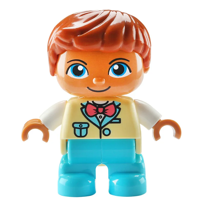Grote bouwstenen Jongen Meisjes Familie Politieagenten Figuren Pop Compatibel Duplos Kinderen Kinderen Zelfsluitende stenen Assembleer speelgoed