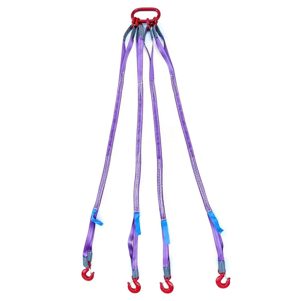 Heavy Duty 5Ft 3T Chain Sling 6600lbs with 4 Legs Grab Hook G80 Alloy Steel Engine Lift Eye