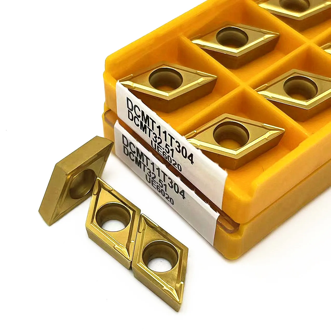 10 pz DCMT070204 DCMT11T304 DCMT11T308 US735 VP15TF UE6020 utensili per tornitura inserti in metallo duro utensili CNC DCMT070204 US735 VP15TF