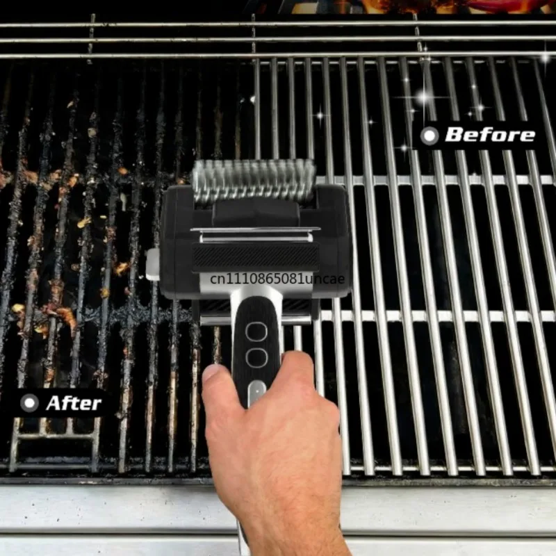 For Electric BBQ Cleaning Brush With LED Light Special Grill Cleaner Tool For Barbecue Grill Grate Skewers