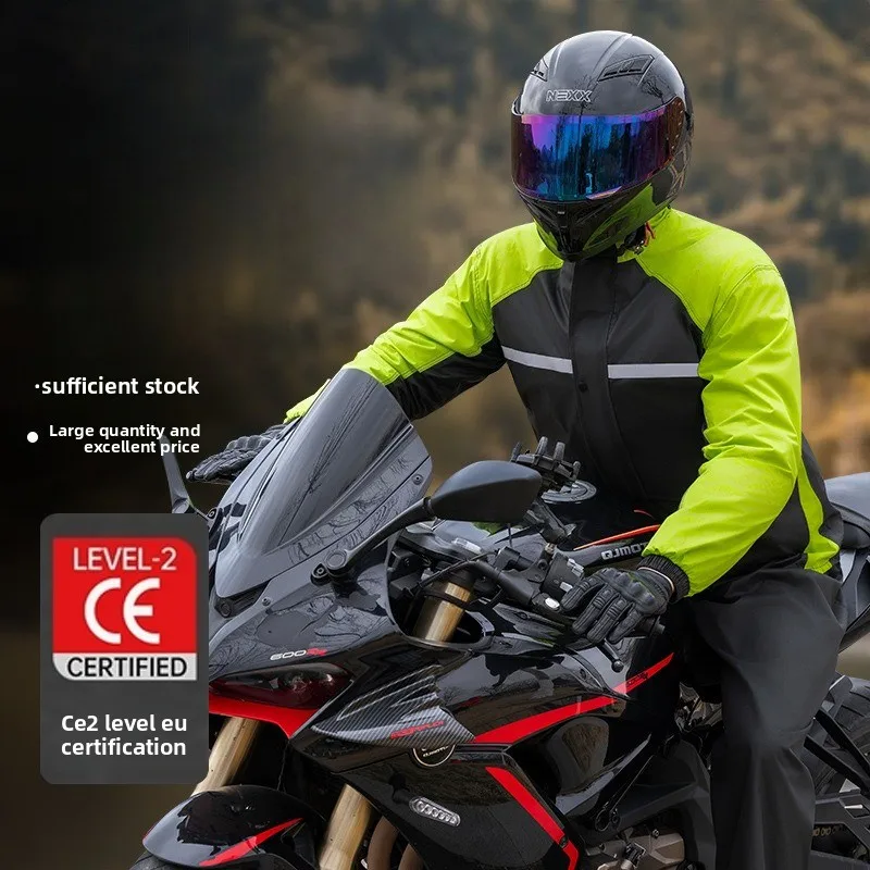 

Split Raincoat, Rain Pants Set, Men's Motorcycle, Locomotive, Raincoat, Rainstorm-proof Takeaway, Special for Riders To Ride
