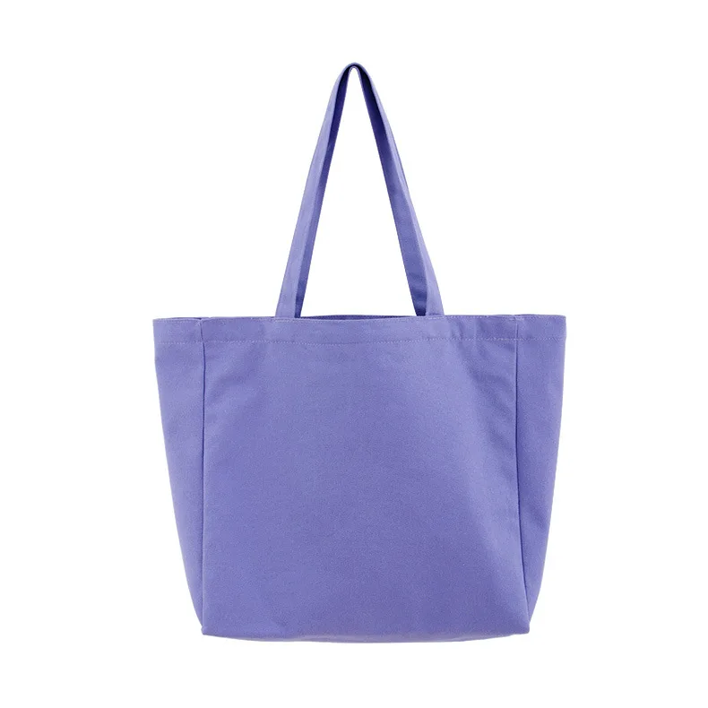 Custom Logo Print Blank Canvas Tote Bags Reusable Shopping Bags Eco-friendly High-end Shoulder Bags