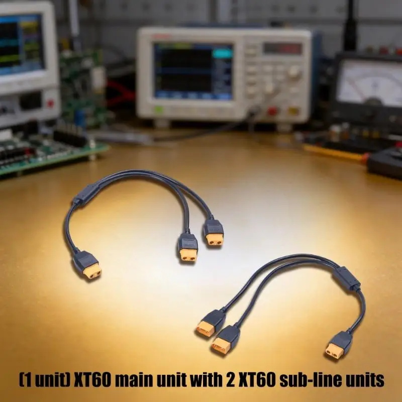 E1PF 60 Y Splitter Cable for Parallel Remote Battery Power Routing Electronics Setup