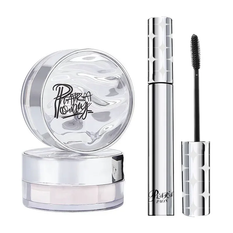 Piara Loose Powder and Mascara set Waterproof Matte Setting Powder Finish Makeup Oil-control Professional Makeup  Cosmetic