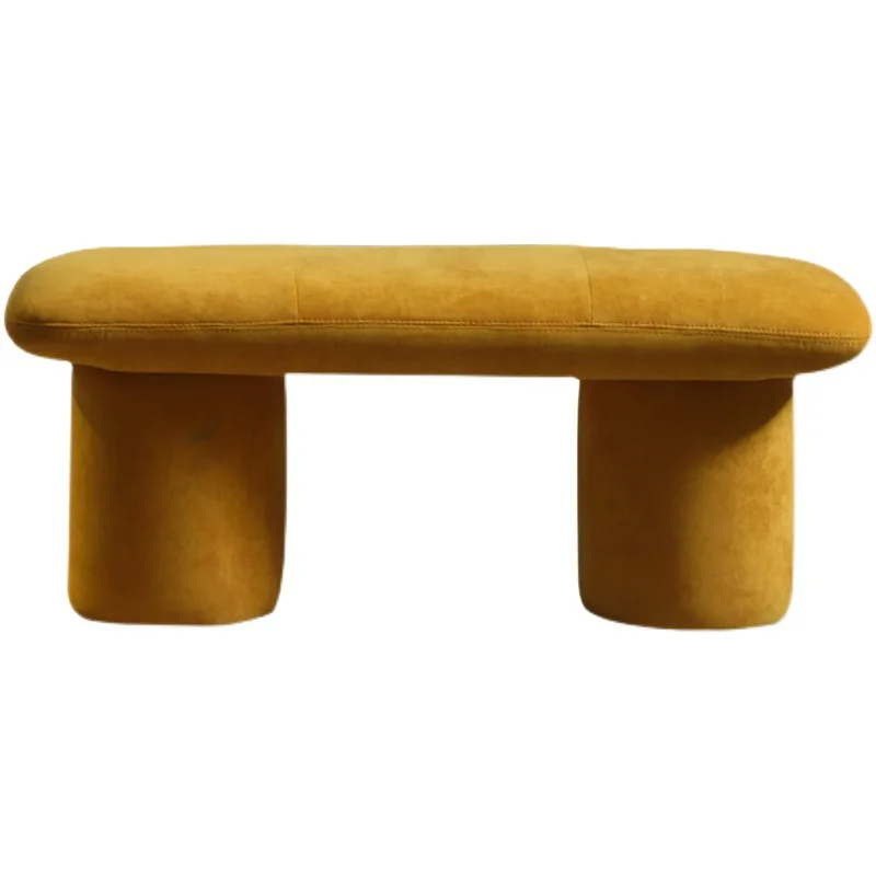 Creative shoe changing bench bench clothing store fabric entrance solid wood sofa stool