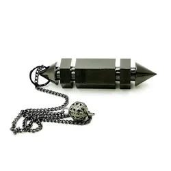 Pendulum Divination Necklace Pendant Hexagonal Bullet Women Men Reiki Jewelr๏ผbig)