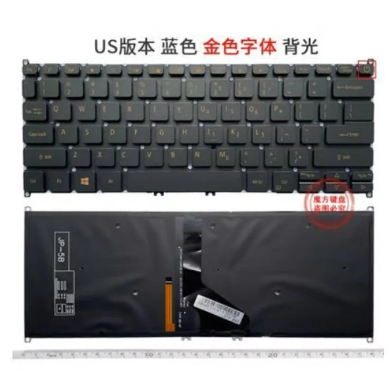 

For ACER Swift 3 SF314-54 SF314-55 SF314-59 N19C4 US golden Backlit Keyboard