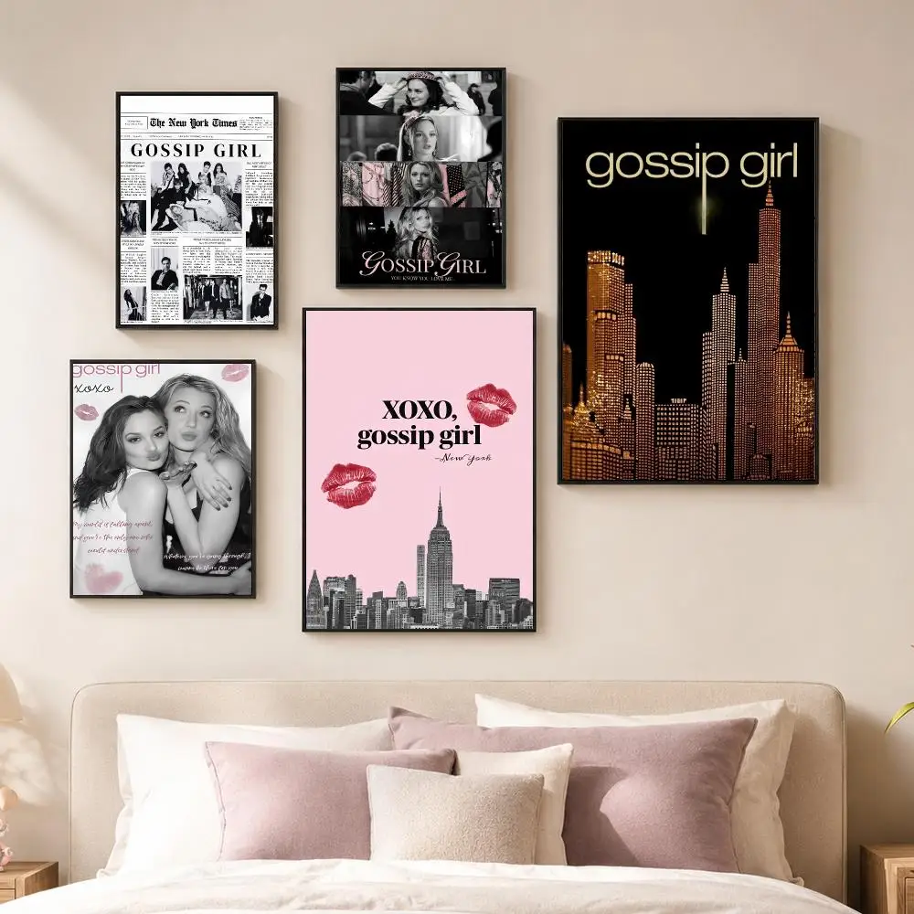 TV Series G-Gossip Girl Poster Vintage PP Paper Wall Art Home Decor Print for Bedroom Living Room Aesthetic Gift