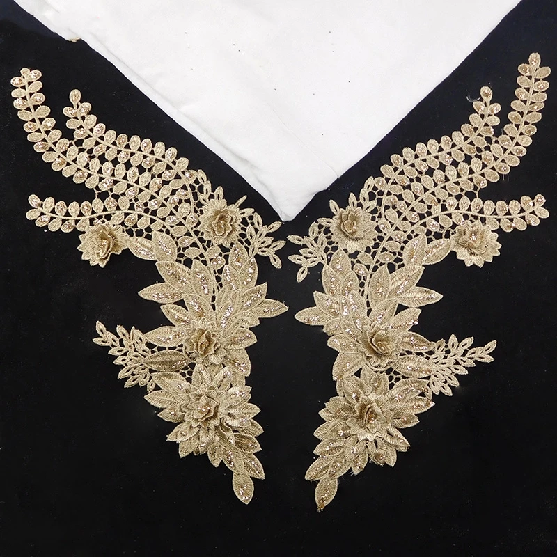 New Three-dimensional Embroidery Flower Piece Handmade DIY Wedding Dress Accessories Decal Sewing Tools