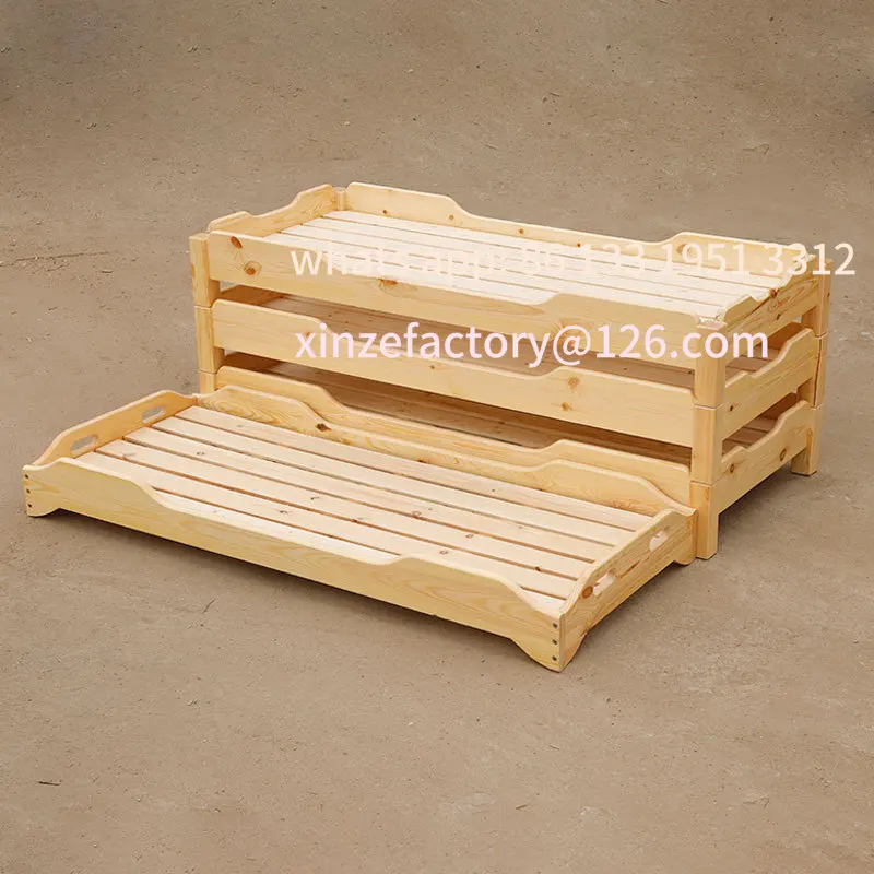 

Solid wood siesta special bed Pine managed siesta bed Stacked wooden bed