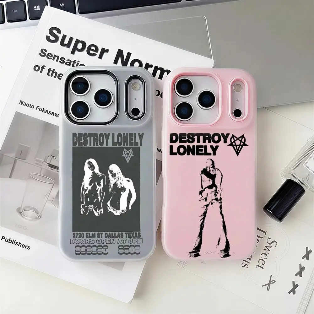 

Destroy LonelyS Phone Case 2-in-1 Detachable Clear Case with Slot for Cards & Photos iPhone 12-17