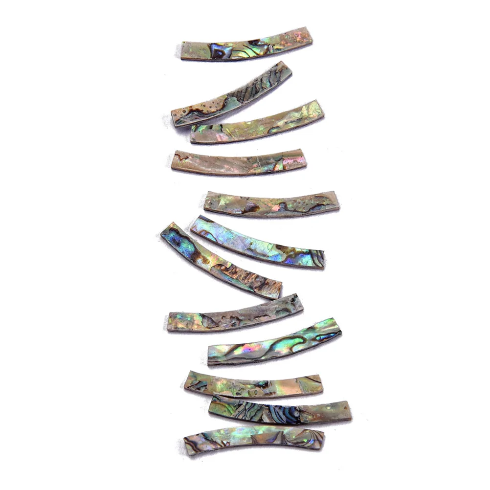 

12Pcs 5Mm Curved Paua Abalone Shell Strips Guitar Sound Hole Rosette Inlay Natural Material No Damage to Instrument