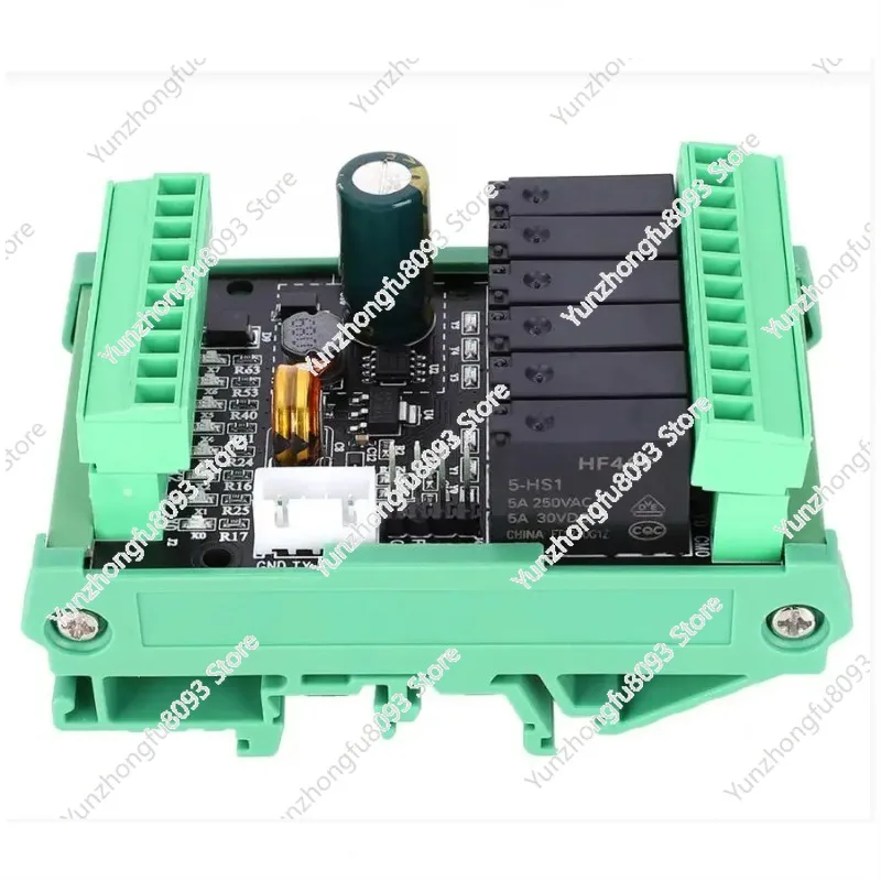 Módulo de Salida de Relé para PLC FX2N-14MR, 8 Entradas y 6 Salidas, Fuente de Alimentación de 24VDC con Base, Entrada Analógica 2AD 0-10V, Conteo de Alta Velocidad