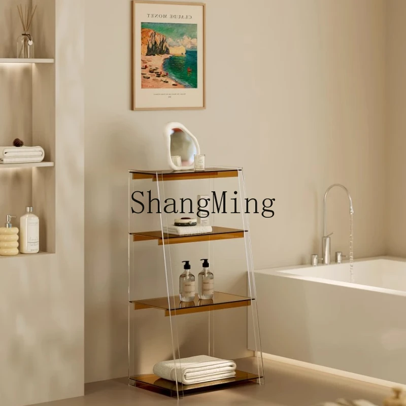 

Премиальная напольная стеллажная система для хранения в ванной комнате FG, стеллаж для хранения от пола до потолка, премиальная витрина для хранения.