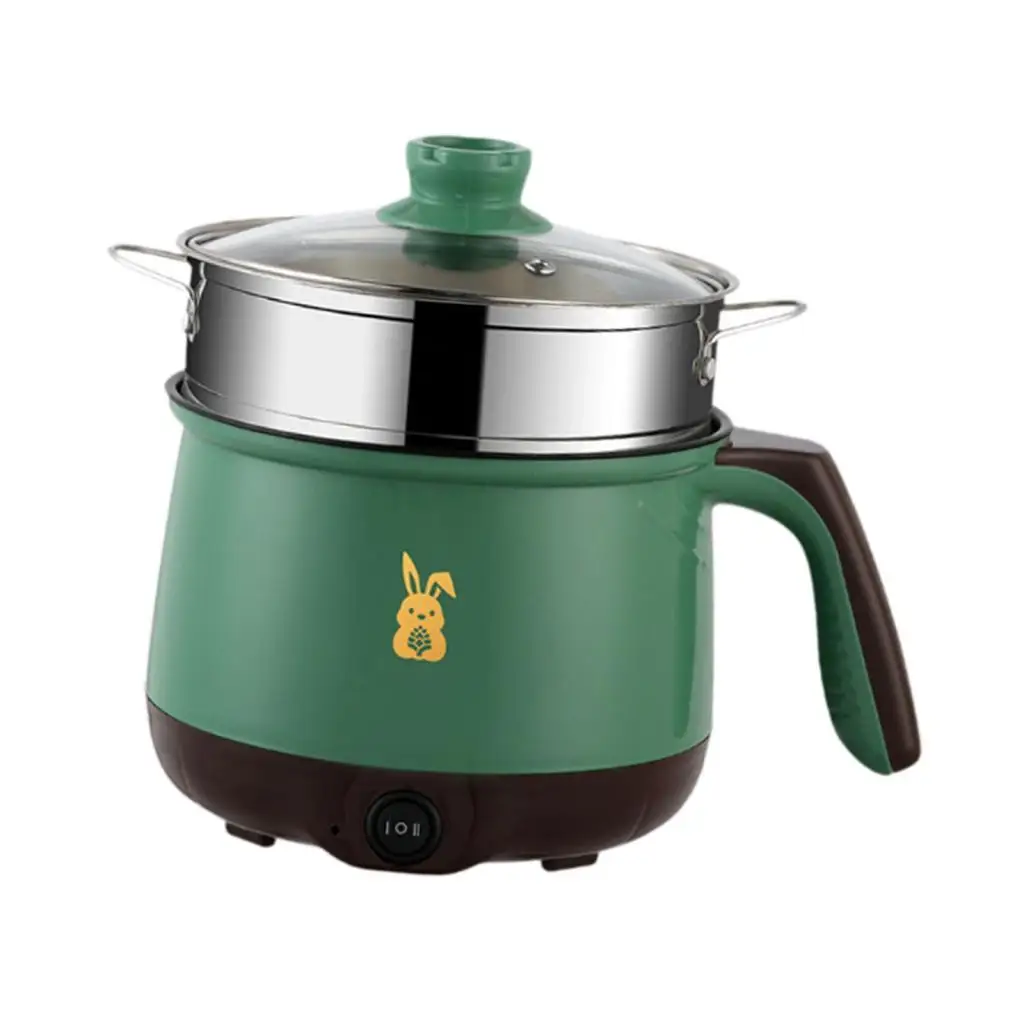 Мини-горячая кастрюля с пароваркой, многофункциональная плита для лапши, плита рамэн, электрическая рисоварка для овсяных плаваней, стейка, макаронных изделий, жарки пельменей