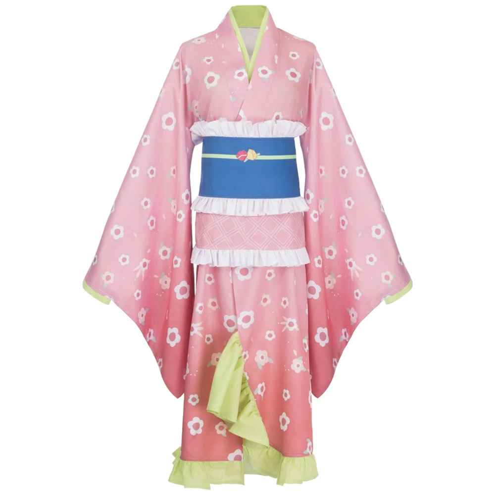 

XIN LAI SEN Unisex Anime Cos Kanroji Mitsuri Cosplay Costume Halloween Kimono Custom Size