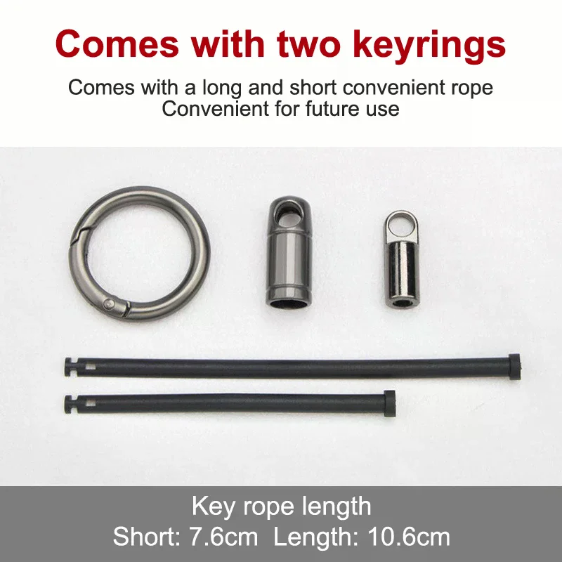 Car Key Ring High Quality Split Rings Keyring Leather Rope Pendant Car Key Pendant Keychain Holder Anti-Lost
